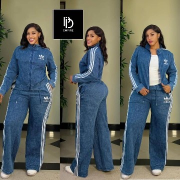 Denim 3-Stripes Tracksuit Set
