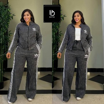 Denim 3-Stripes Tracksuit Set